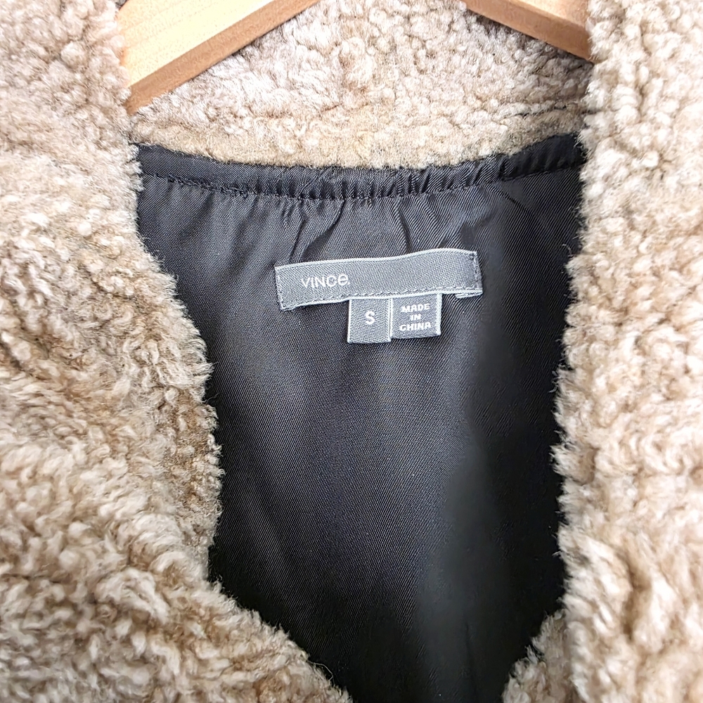 Vince Wool Shearling Jacket Small - image 3